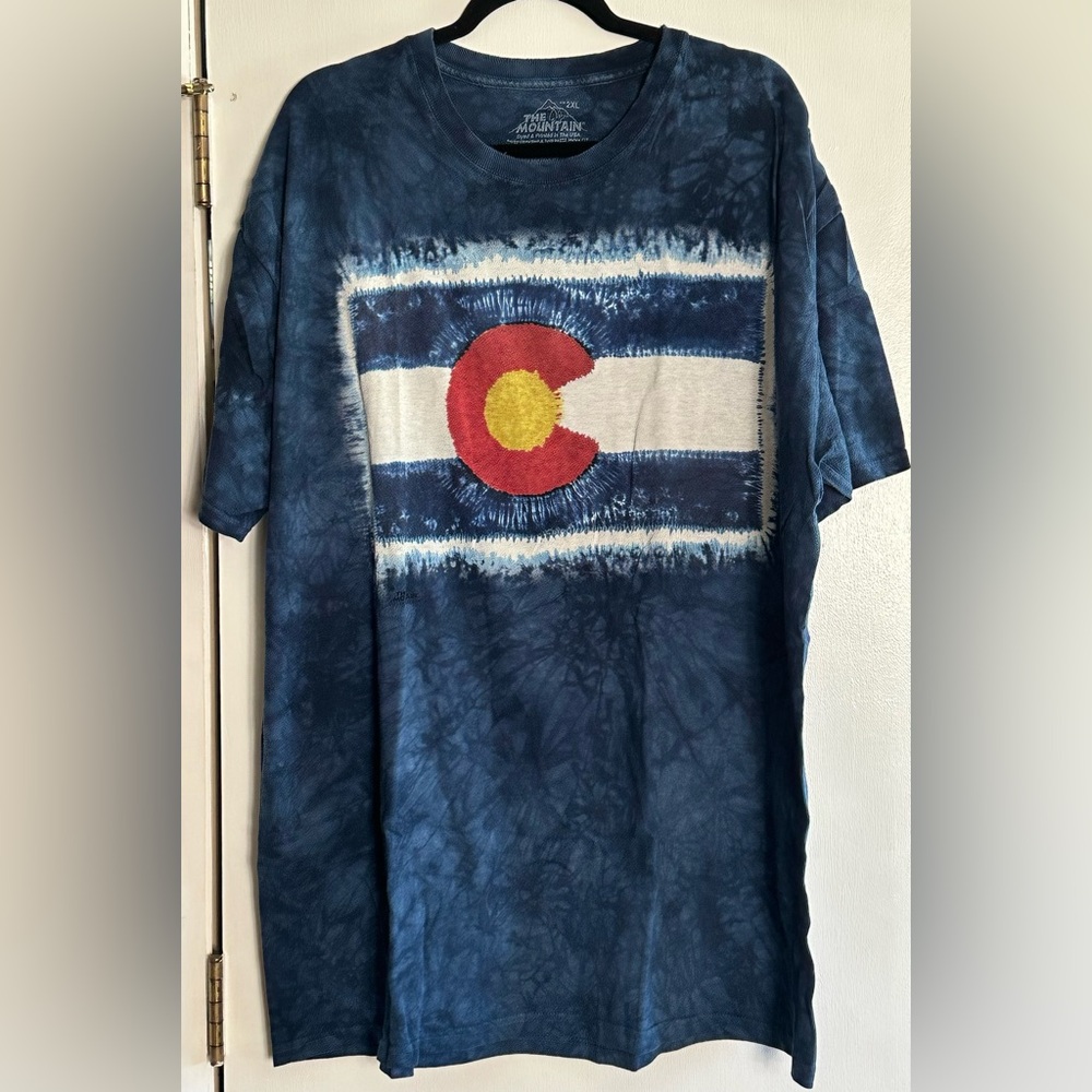 Colorado Flag Tie Dye Tee XXL | The Mountain Graphic Shirt
